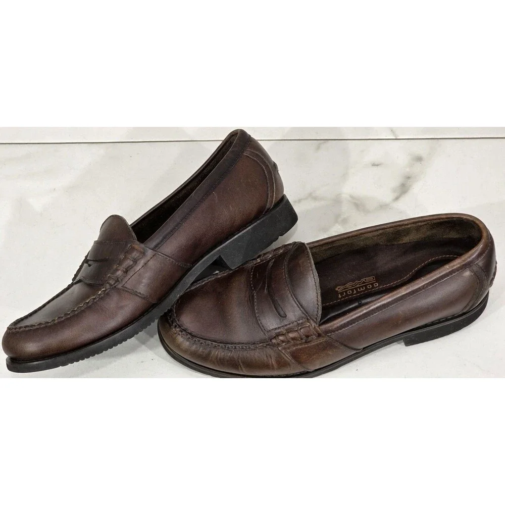 Rockport Men's Dark Brown Leather Penny Loafers
